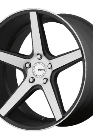 Cheap KMC KM685 DISTRICT 5X114.3 19X8.5 +35 SATIN BLACK MACHINED FACE