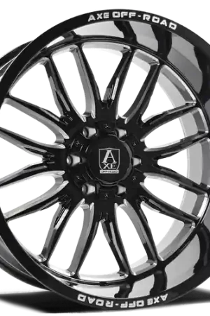 Free Delivery Axe HADES 8x165 22X12 -44 GLOSS BLACK MILLED