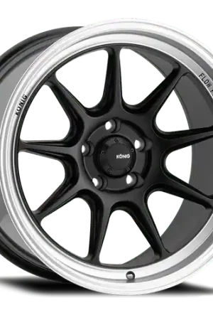 Konig Countergram 5x112 19x11+40 Matte Black / Matte Machined Lip Modern