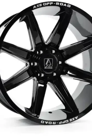Axe ARTEMIS 8x180 22X10 -19 GLOSS BLACK MILLED Handmade