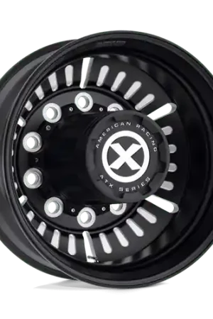 ATX AO403 ROULETTE 10X285.75 22.5X8.25 -168 SATIN BLACK MILLED - REAR Mega Sale