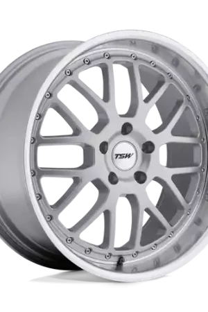 TSW VALENCIA 5X120 18X9.5 +40 SILVER W/ MIRROR CUT LIP Final Sale
