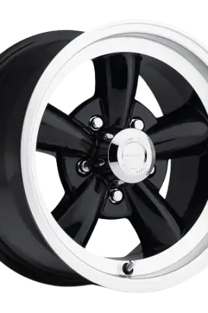 Hot Picks Vision American-Muscle 141H 5x127 15x8-19 Gloss Black Machined Lip