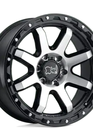 Black Rhino COYOTE 8X170 18X9 +6 GLOSS BLACK W/ MACHINED FACE & STAINLESS BOLTS Free Returns