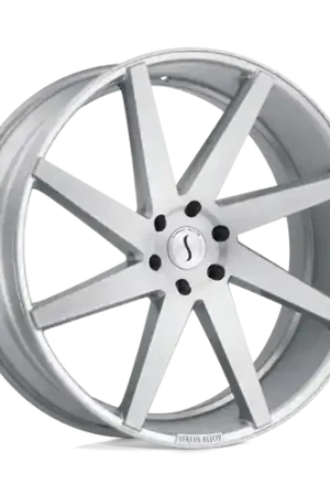 Status BRUTE 5X114.3 22X9.5 +30 SILVER W/ BRUSHED MACHINED FACE Free Delivery
