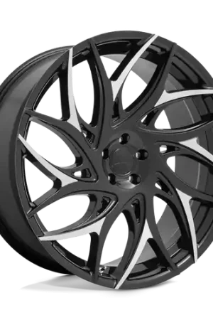DUB 1PC S259 G.O.A.T. 5X127 22X9 +35 GLOSS BLACK WITH MACHINED SPOKES Cheap