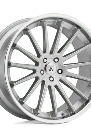 Handmade Asanti Black ABL-24 BETA 5X114.3 22X9 +32 BRUSHED SILVER W/ CHROME LIP