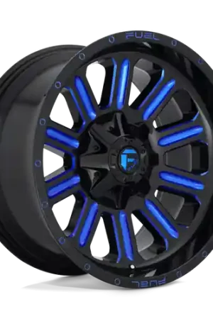 High Quality Fuel 1PC D646 HARDLINE 6X135/6X139.7 20X10 -18 GLOSS BLACK BLUE TINTED CLEAR