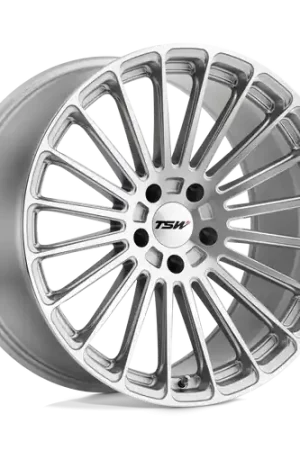 Fan Favorite TSW TURBINA 5X112 20X10 +40 TITANIUM SILVER W/ MIRROR CUT FACE