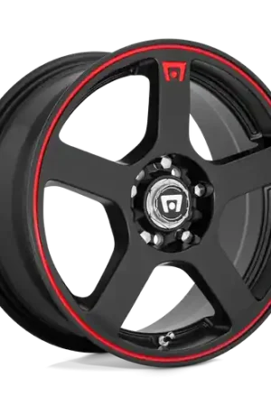 Motegi MR116 FS5 5X100/5X114.3 17X7 +40 MATTE BLACK RED RACING STRIPE Affordable