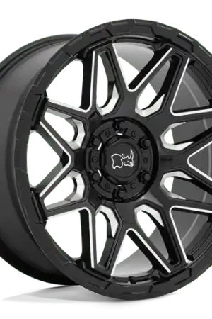 Black Rhino SHOCKWAVE 8X170 20X12 -44 GLOSS BLACK W/ MILLED SPOKES Trusted Brand