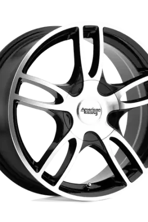 Same Day Shipping American Racing AR919 ESTRELLA 2 5X114.3/5X120 16X7 +40 GLOSS BLACK MACHINED