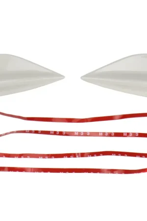 Original OLM STI Spoiler Side Fins - Crystal White Pearl / Halo - 2015-2021 Subaru WRX / STI