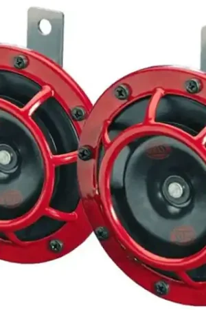 Authentic Hella Supertone Horn Kit 12V 300/500HZ Red (003399803 = 003399801)