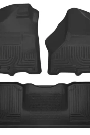While Supplies Last Husky Liners 10-12 Dodge Ram 2500/3500 Mega Cab WeatherBeater Combo Black Floor Liners