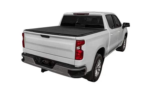Access LOMAX Tri-Fold Cover Black Urethane Finish 19+ Chevrolet Silverado 1500 - 5ft 8in Bed Buy Direct
