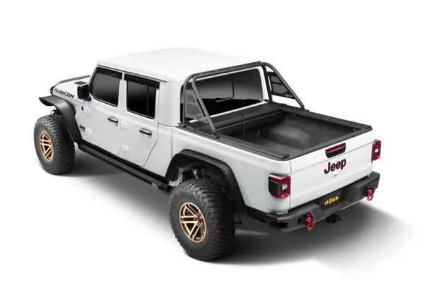 Rugged Ridge 20-22 Jeep Gladiator w/o Trail Rail Sys Armis Tonneau Cover w/Max Track - Tex. Blk Factory Price