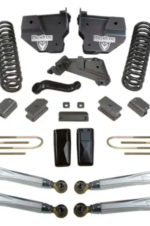MaxTrac 13-18 RAM 3500 4WD 4in/1in MaxPro Coil Lift Kit w/4-Link Arms & MaxTrac Shocks Big Sale