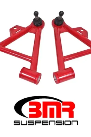 BMR 79-93 Fox Mustang Lower Non-Adj. A-Arms (Coilover Only) w/ Tall Ball Joint (Poly) - Red Place Order