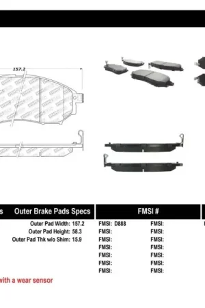 Buy Today StopTech Performance 06-08 350Z w/ Std Brakes / 06-08 Infiniti G35 Front Brake Pads
