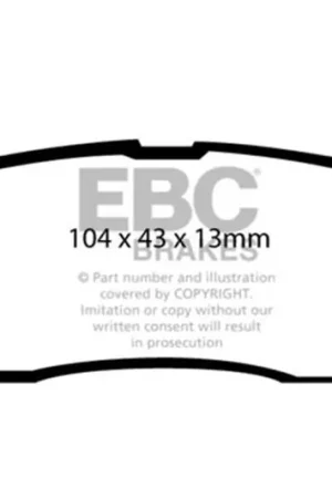 EBC 97-02 Ford Escort 2.0 Redstuff Rear Brake Pads Exclusive Offer