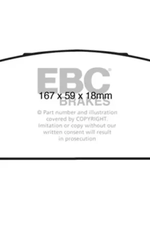 EBC 10+ Lexus RX350 3.5 (Japan) Extra Duty Front Brake Pads Luxury