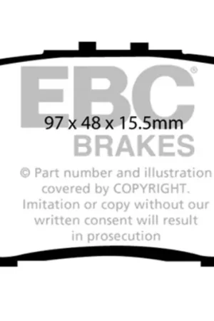 Luxury EBC 12-17 Toyota Camry 2.5L Yellowstuff Rear Brake Pads