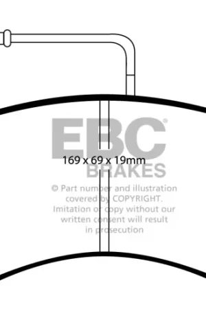 Direct From Factory EBC 14-16 Ram Trucks Promaster 3.6L Ultimax Front Brake Pads