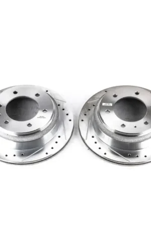 Sale Power Stop 96-99 Acura SLX Rear Evolution Drilled & Slotted Rotors - Pair