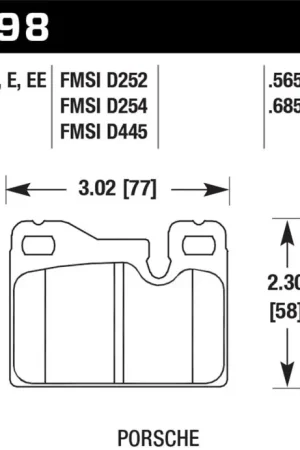 Bargain Hawk 87-89 Porsche 924 2.5L S Rear ER-1 Brake Pads