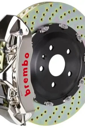 Brembo 16+ XF Front GTR BBK 6 Piston Billet380x34 2pc Rotor Drilled- Nickel Plated Holiday Sale