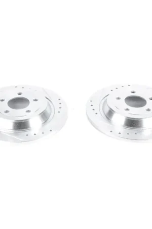 Markdown Power Stop 15-19 Ford Mustang Rear Evolution Drilled & Slotted Rotors - Pair