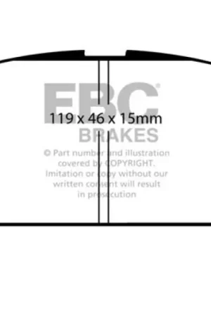 EBC 85-88 Chevrolet Nova 1.6 Ultimax2 Front Brake Pads Express Delivery