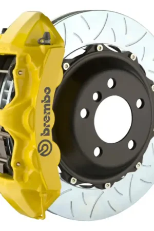 Hot Deal Brembo 06-14 GTI Front GT BBK 6 Piston Cast 355x32 2pc Rotor Slotted Type3- Yellow