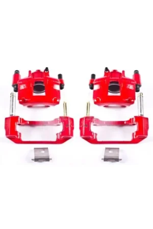 Reduced Price Power Stop 94-98 Ford Mustang Front Red Calipers w/Brackets - Pair