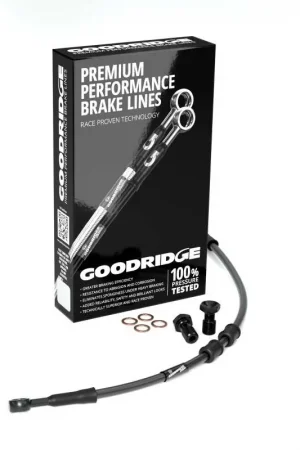 Goodridge 18-23 HD FLDE/FLFB/S (w/ABS) +10in Black Brake Line Kit w/Black Fittings Sale