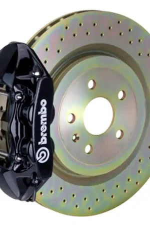 Fresh Stock Brembo 08-13 C30 Front GT BBK 4 Piston Cast 336 x28 1pc Rotor Drilled-Black
