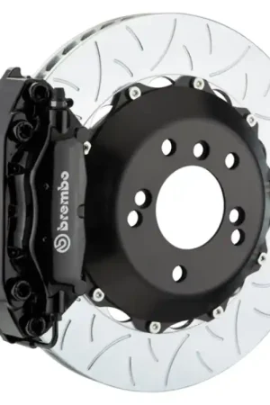 New Release Brembo 97-04 Corvette C5 Rear GT BBK 4 Piston Cast 345x28 2pc Rotor Slotted Type-3-Black