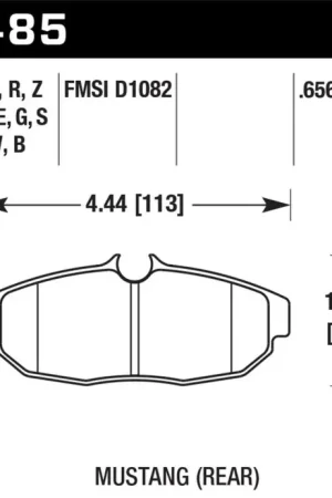 Hawk 05-14 Ford Mustang Rear ER-1 Brake Pad Set Warranty Included