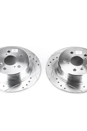 Professional Grade Power Stop 95-99 Toyota Avalon Rear Evolution Drilled & Slotted Rotors - Pair