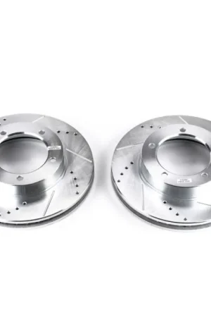 Limited Time Power Stop 98-07 Lexus LX470 Front Evolution Drilled & Slotted Rotors - Pair