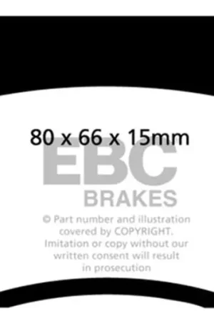 Luxury EBC 67-74 Ac 428 7.0 Greenstuff Rear Brake Pads