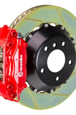 Order Now Brembo 12-14 328i MSport Brakes Excl xDrive Rr GT BBK 4Pis Cast 345x28 2pc Rtr Slot Type1-Red