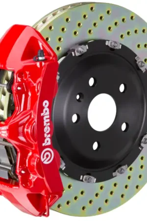 Worldwide Shipping Brembo 08-09 G8 Front GT BBK 6 Piston Cast 365x34 2pc Rotor Drilled-Red