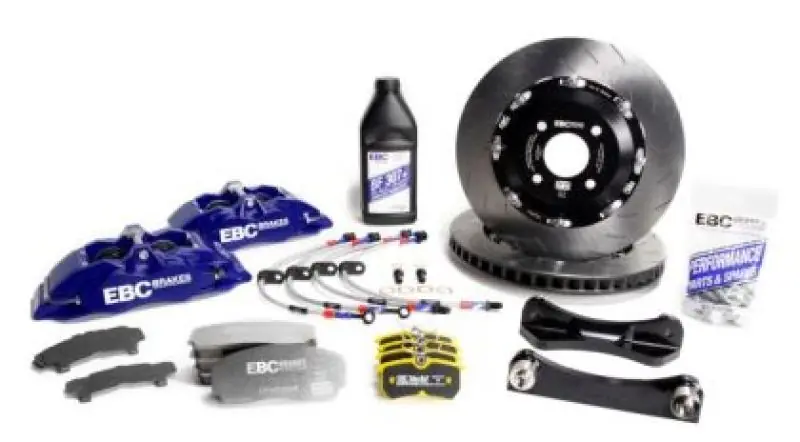 EBC 06-15 Mazda Miata MX5 (NC) Blue Apollo-4 Calipers 330mm Rotors Front Big Brake Kit Fan Favorite