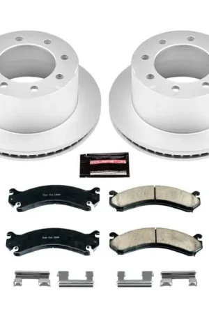 Seasonal Sale Power Stop 01-06 Chevrolet Silverado 3500 Rear Z17 Evolution Geomet Coated Brake Kit