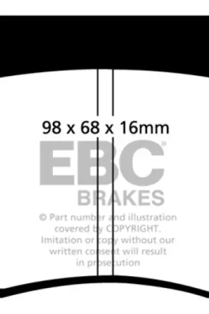 Exclusive EBC 67-74 Ac 428 7.0 Yellowstuff Front Brake Pads