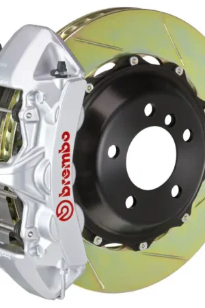 Brembo 02-05 996 GT2 Front GT BBK 6 Piston Cast 380x32 2pc Rotor Slotted Type1 -Silver No Minimum Order