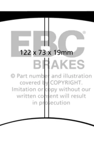 Buy Direct EBC 64-66 Ac Cobra 7.0 Redstuff Front Brake Pads