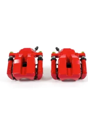 Power Stop 06-12 Toyota RAV4 Rear Red Calipers w/Brackets - Pair Free Shipping